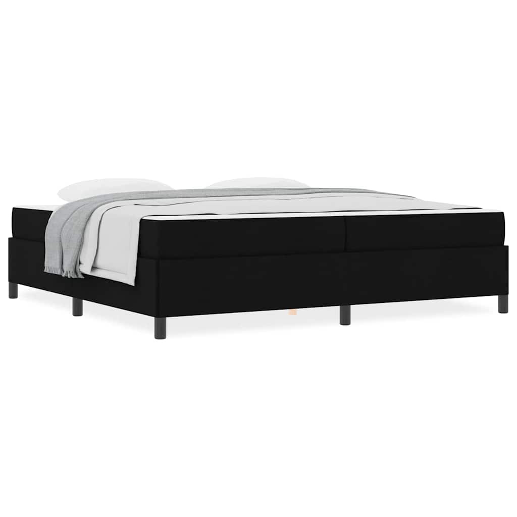 vidaXL Pat cu arcuri Negru și negru 200 x 200 cm vidaXL Pat cu arcuri Negru și negru 200 x 200 cm