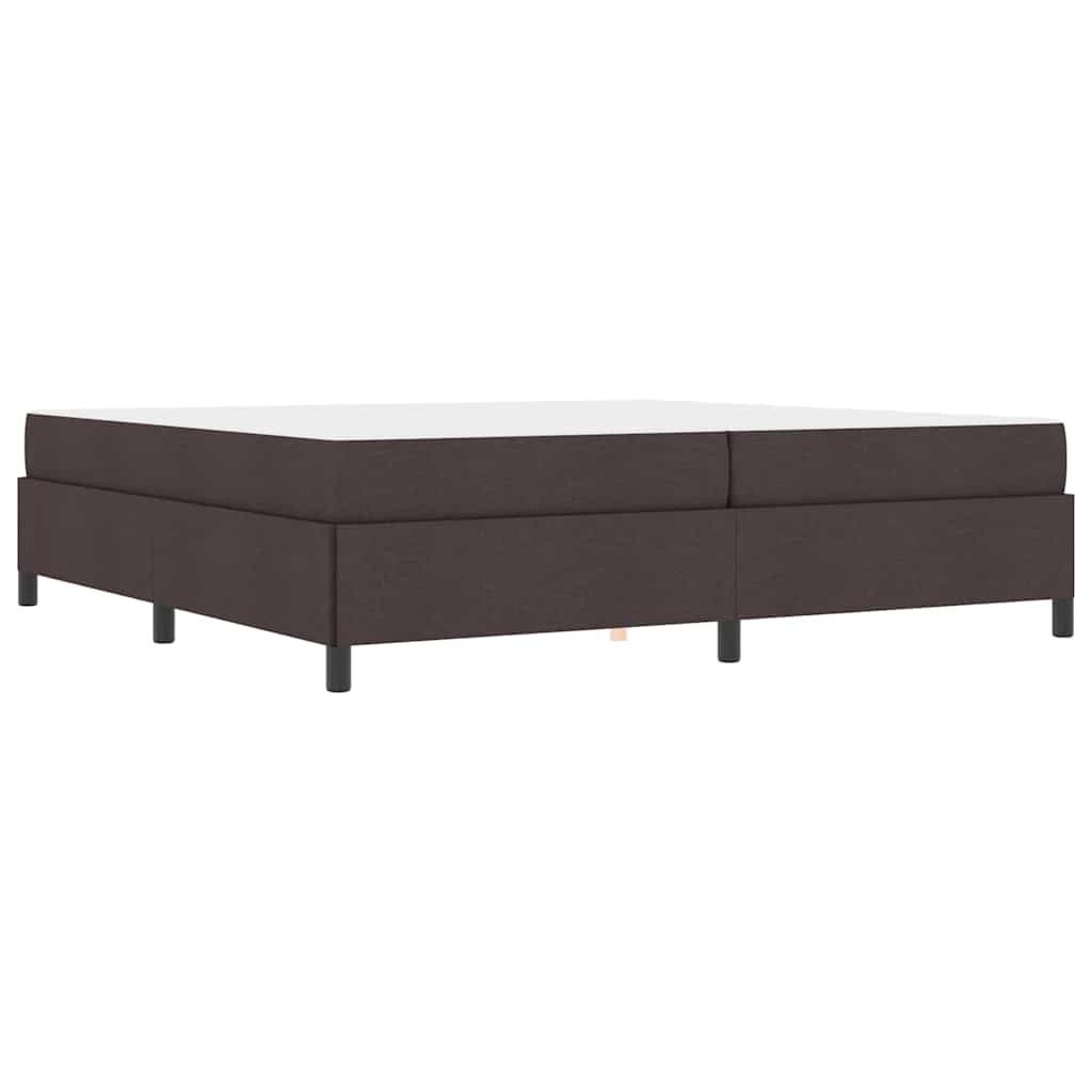 vidaXL Pat cu arcuri Maro 200 x 200 cm Țesătură, Lemn Ingineresc vidaXL Pat cu arcuri Maro 200 x 200 cm Țesătură, Lemn Ingineresc