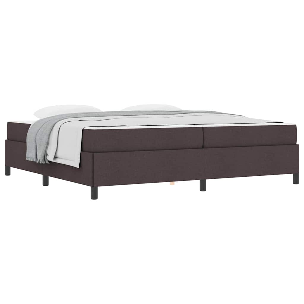 vidaXL Pat cu arcuri Maro 200 x 200 cm Țesătură, Lemn Ingineresc vidaXL Pat cu arcuri Maro 200 x 200 cm Țesătură, Lemn Ingineresc
