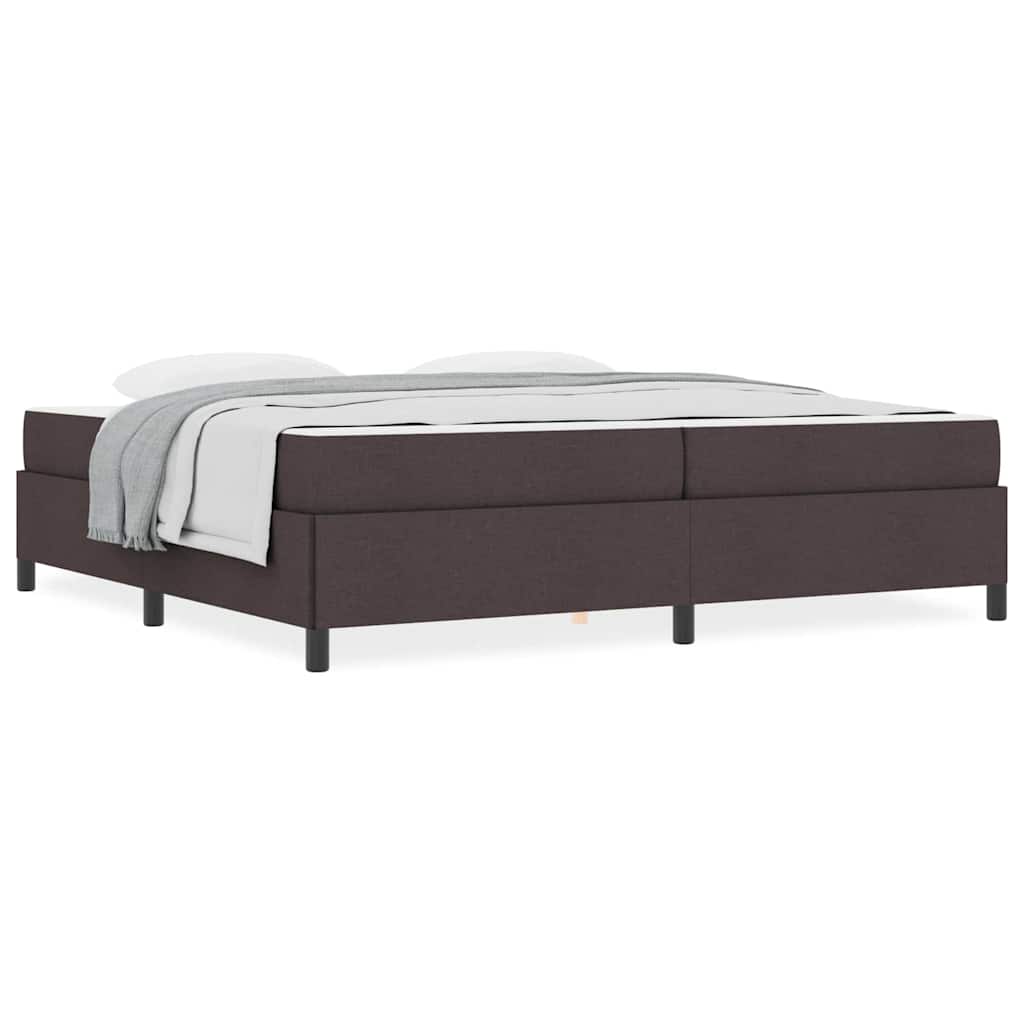 vidaXL Pat cu arcuri Maro 200 x 200 cm Țesătură, Lemn Ingineresc vidaXL Pat cu arcuri Maro 200 x 200 cm Țesătură, Lemn Ingineresc