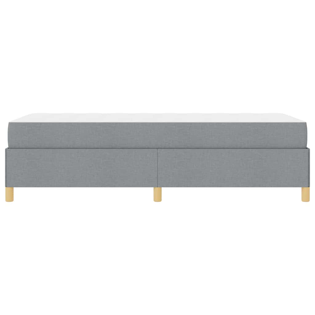 vidaXL Pat cu arcuri Gri deschis și Maro și Alb 80 x 200 cm țesătură vidaXL Pat cu arcuri Gri deschis și Maro și Alb 80 x 200 cm țesătură
