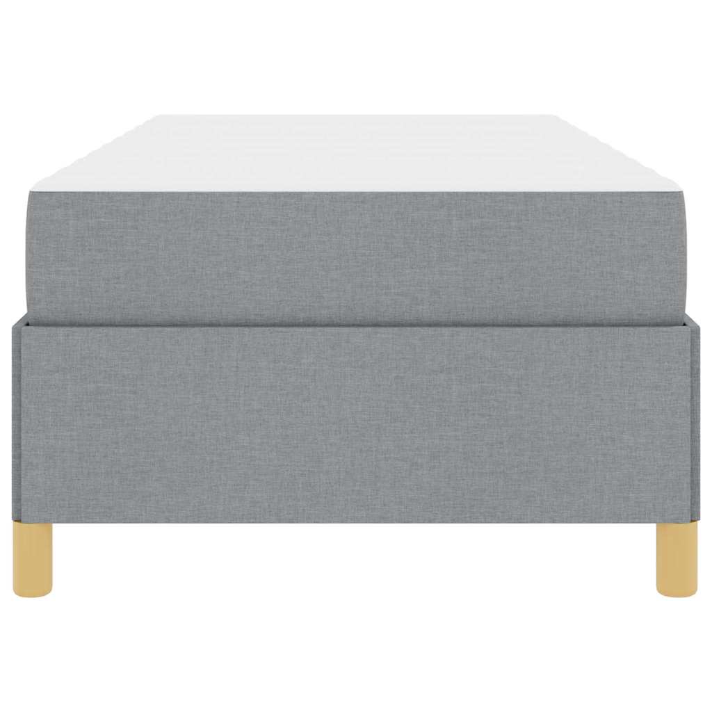 vidaXL Pat cu arcuri Gri deschis și alb și gri deschis 90 x 190 cm vidaXL Pat cu arcuri Gri deschis și alb și gri deschis 90 x 190 cm