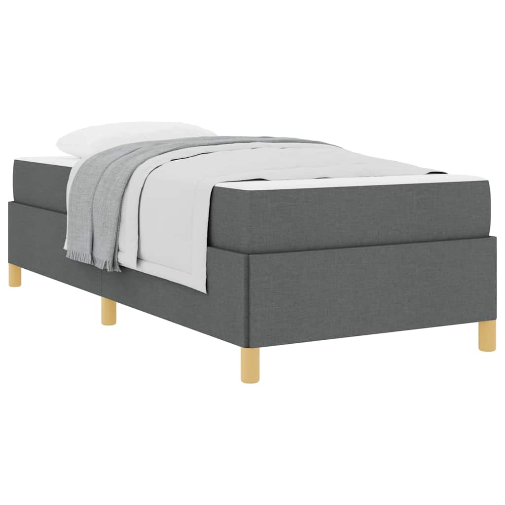 vidaXL Pat cu arcuri Gri închis și Alb și Gri închis 90 x 200 cm vidaXL Pat cu arcuri Gri închis și Alb și Gri închis 90 x 200 cm