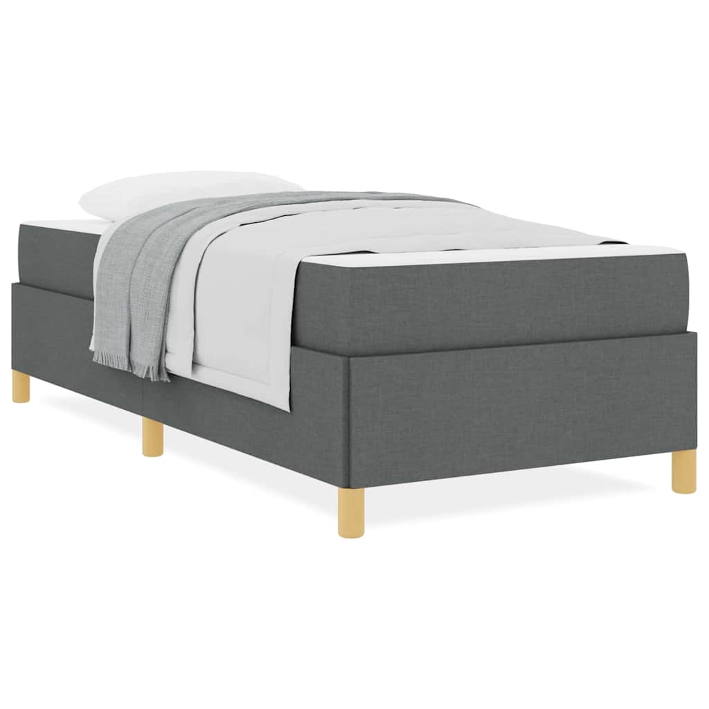 vidaXL Pat cu arcuri Gri închis și Alb și Gri închis 90 x 200 cm vidaXL Pat cu arcuri Gri închis și Alb și Gri închis 90 x 200 cm