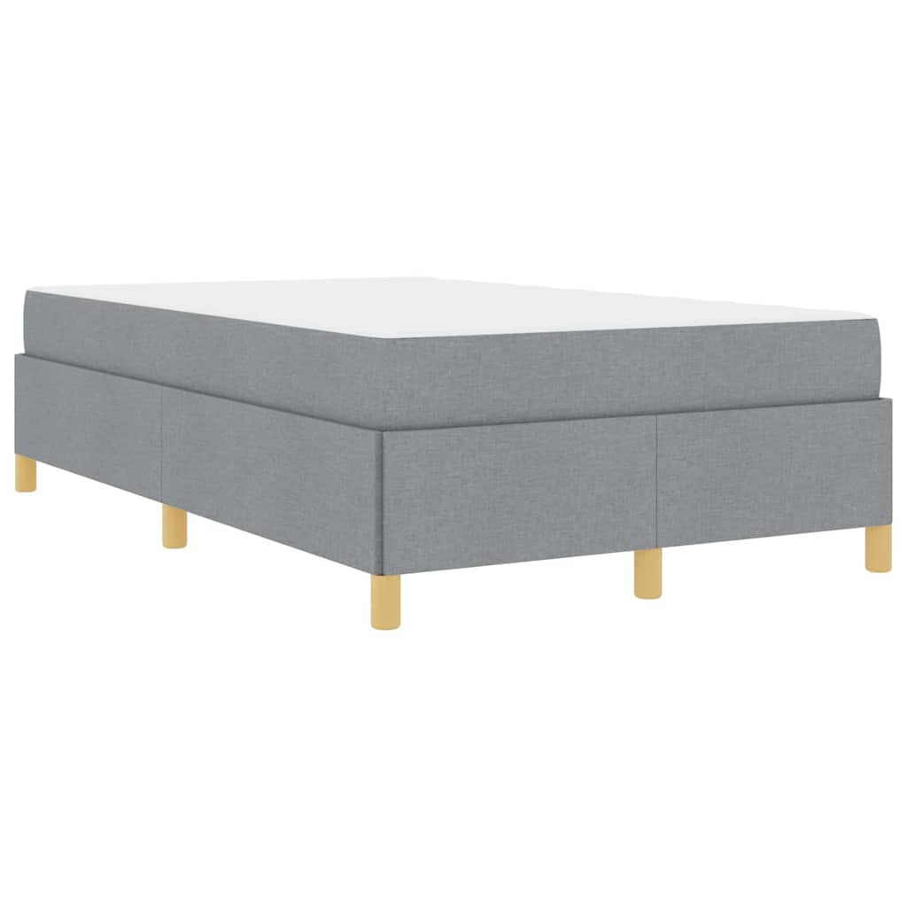 vidaXL Pat cu arcuri Gri deschis și alb 120 x 190 cm țesătură vidaXL Pat cu arcuri Gri deschis și alb 120 x 190 cm țesătură
