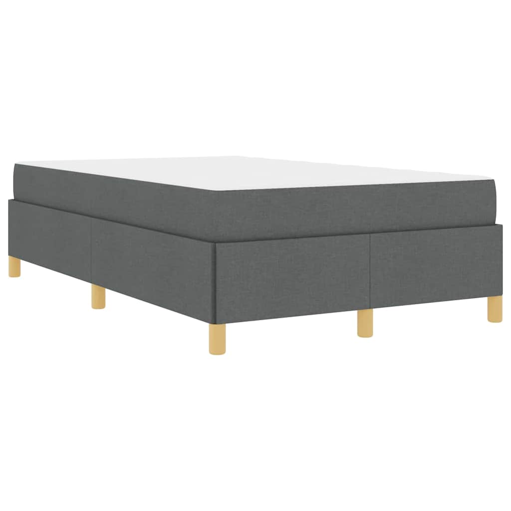 vidaXL Pat cu arcuri cu saltea Gri închis 120 x 190 cm țesătură vidaXL Pat cu arcuri cu saltea Gri închis 120 x 190 cm țesătură