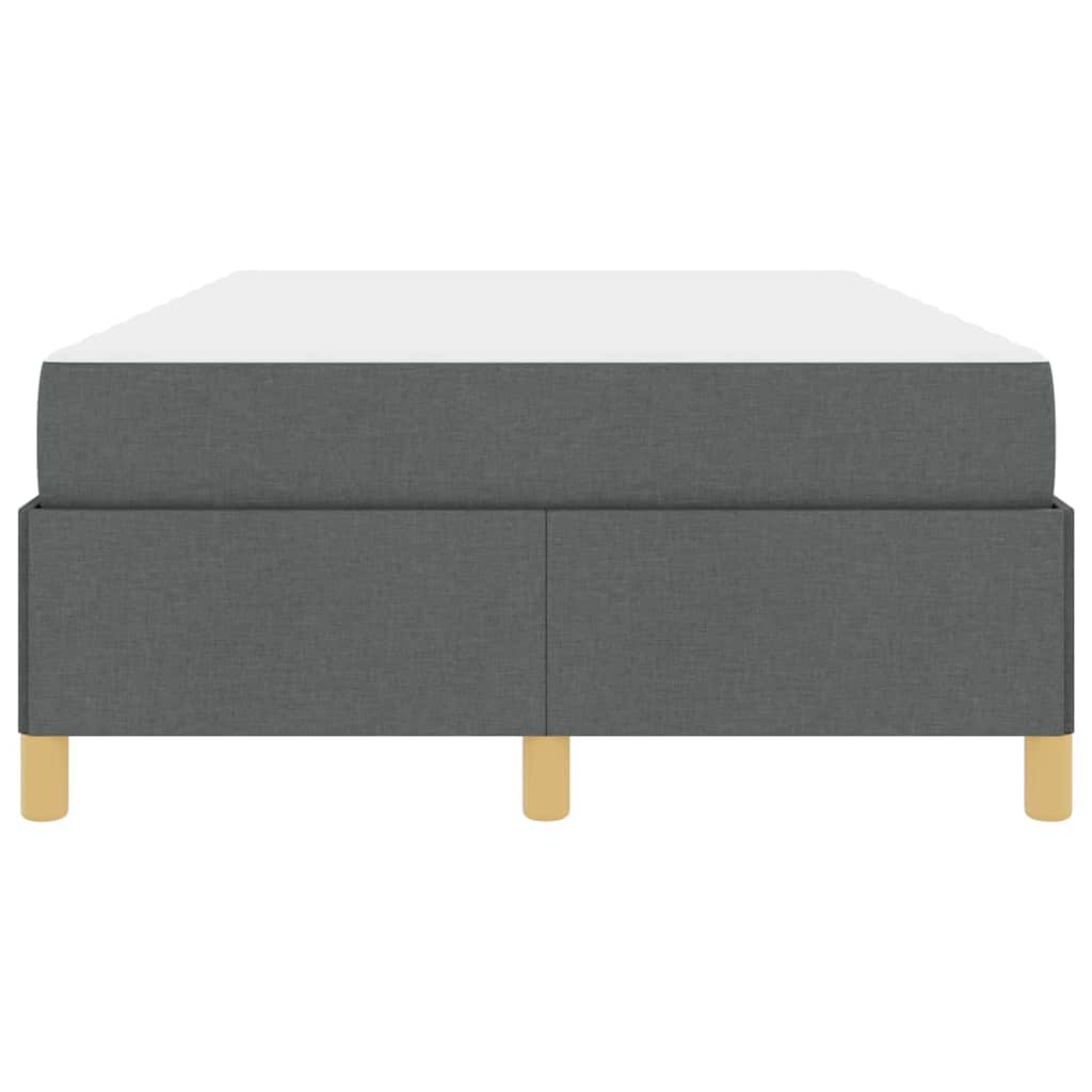 vidaXL Pat cu arcuri cu saltea Gri închis 120 x 190 cm țesătură vidaXL Pat cu arcuri cu saltea Gri închis 120 x 190 cm țesătură