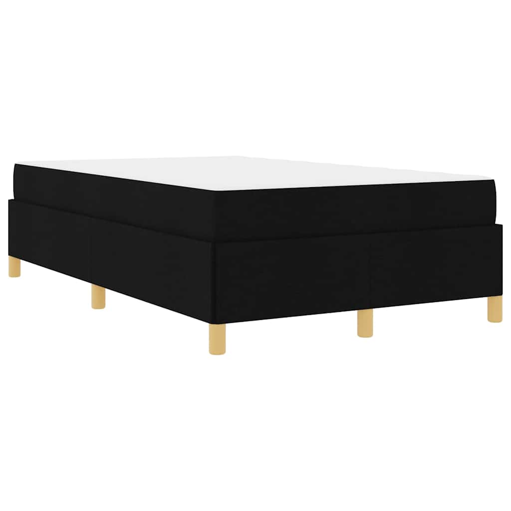 vidaXL Pat cu arcuri Negru și Alb și Negru 120 x 190 cm țesătură vidaXL Pat cu arcuri Negru și Alb și Negru 120 x 190 cm țesătură