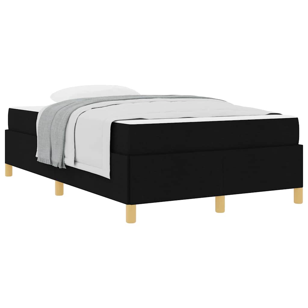 vidaXL Pat cu arcuri Negru și Alb și Negru 120 x 190 cm țesătură vidaXL Pat cu arcuri Negru și Alb și Negru 120 x 190 cm țesătură