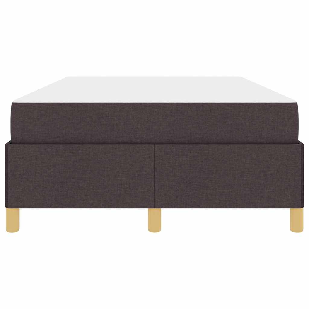 vidaXL Cadru de pat cu saltea Maro închis 120 x 200 cm țesătură