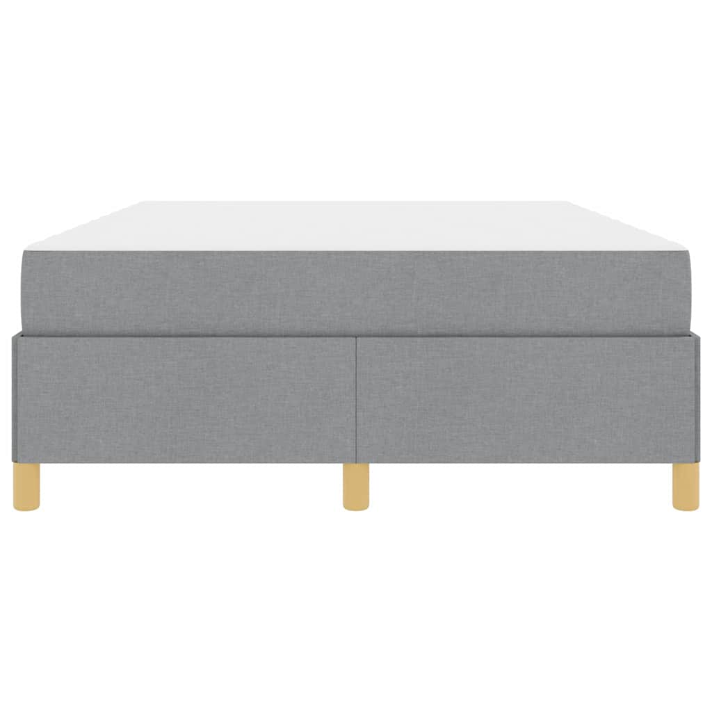 vidaXL Cadru de pat cu saltea Gri deschis 140 x 190 cm țesătură