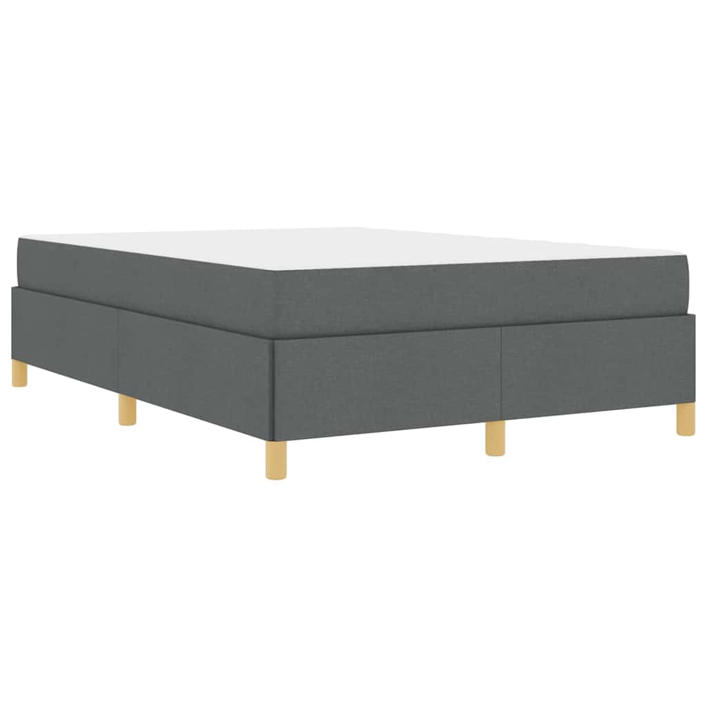 vidaXL Pat cu arcuri Gri închis și Alb și Gri închis 140 x 190 cm vidaXL Pat cu arcuri Gri închis și Alb și Gri închis 140 x 190 cm
