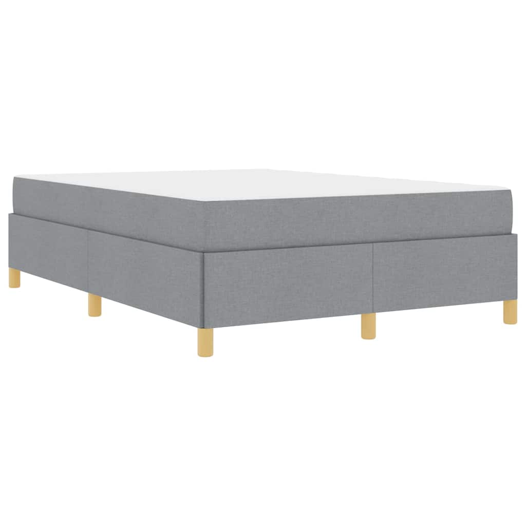 vidaXL Pat cu arcuri Gri deschis și alb și gri deschis 140 x 200 cm vidaXL Pat cu arcuri Gri deschis și alb și gri deschis 140 x 200 cm