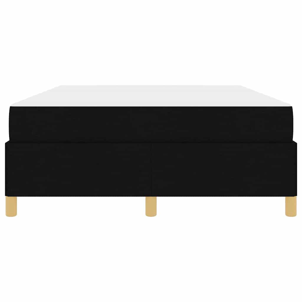 vidaXL Pat cu arcuri Negru și Alb și Negru 140 x 200 cm țesătură vidaXL Pat cu arcuri Negru și Alb și Negru 140 x 200 cm țesătură