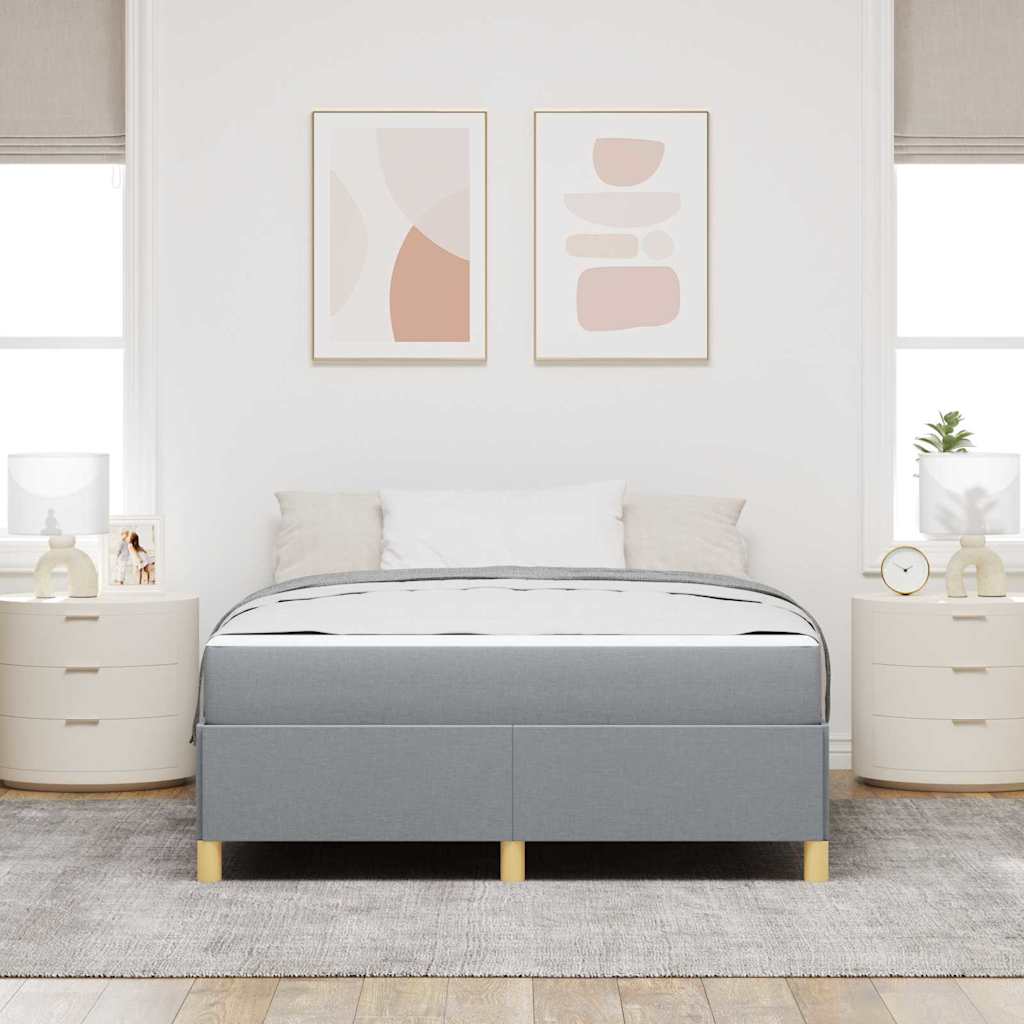 vidaXL Pat cu arcuri Gri deschis și alb și gri deschis 160 x 200 cm vidaXL Pat cu arcuri Gri deschis și alb și gri deschis 160 x 200 cm