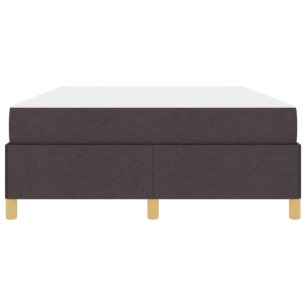 vidaXL Cadru de pat cu saltea Maro închis 160 x 200 cm țesătură