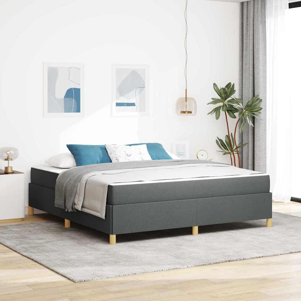 vidaXL Pat cu arcuri Gri închis și Alb și Gri închis 180 x 200 cm vidaXL Pat cu arcuri Gri închis și Alb și Gri închis 180 x 200 cm