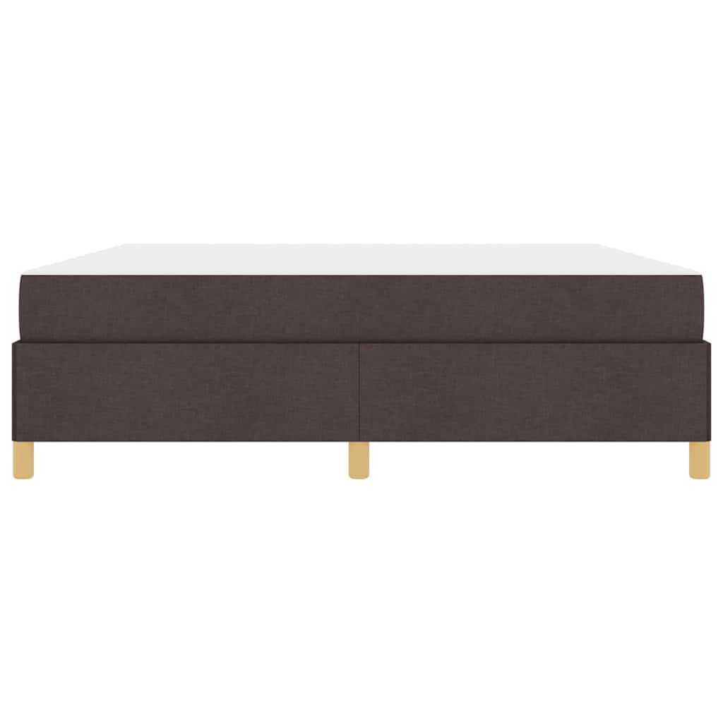 vidaXL Pat cu arcuri Maro închis și Alb 180 x 200 cm țesătură vidaXL Pat cu arcuri Maro închis și Alb 180 x 200 cm țesătură
