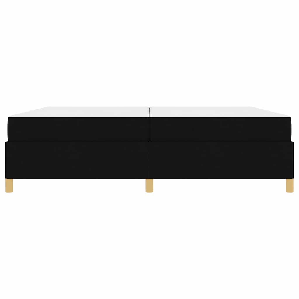 vidaXL Pat cu arcuri Negru și Alb și Negru 200 x 200 cm țesătură vidaXL Pat cu arcuri Negru și Alb și Negru 200 x 200 cm țesătură