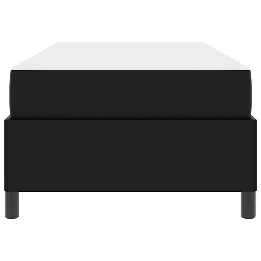 vidaXL Cadru de pat cu saltea Negru 80 x 200 cm Piele artificială