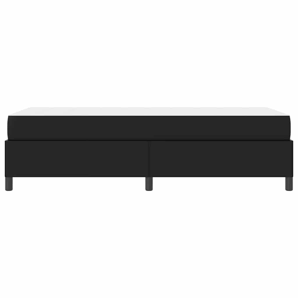 vidaXL Cadru de pat cu saltea Negru 90 x 190 cm Piele artificială