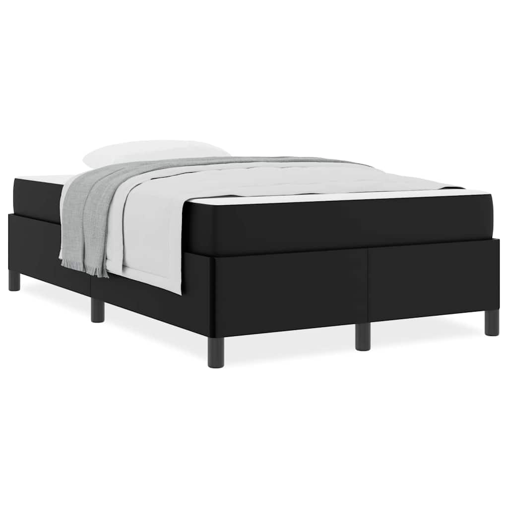 vidaXL Cadru de pat cu saltea Negru 120 x 190 cm Piele artificială