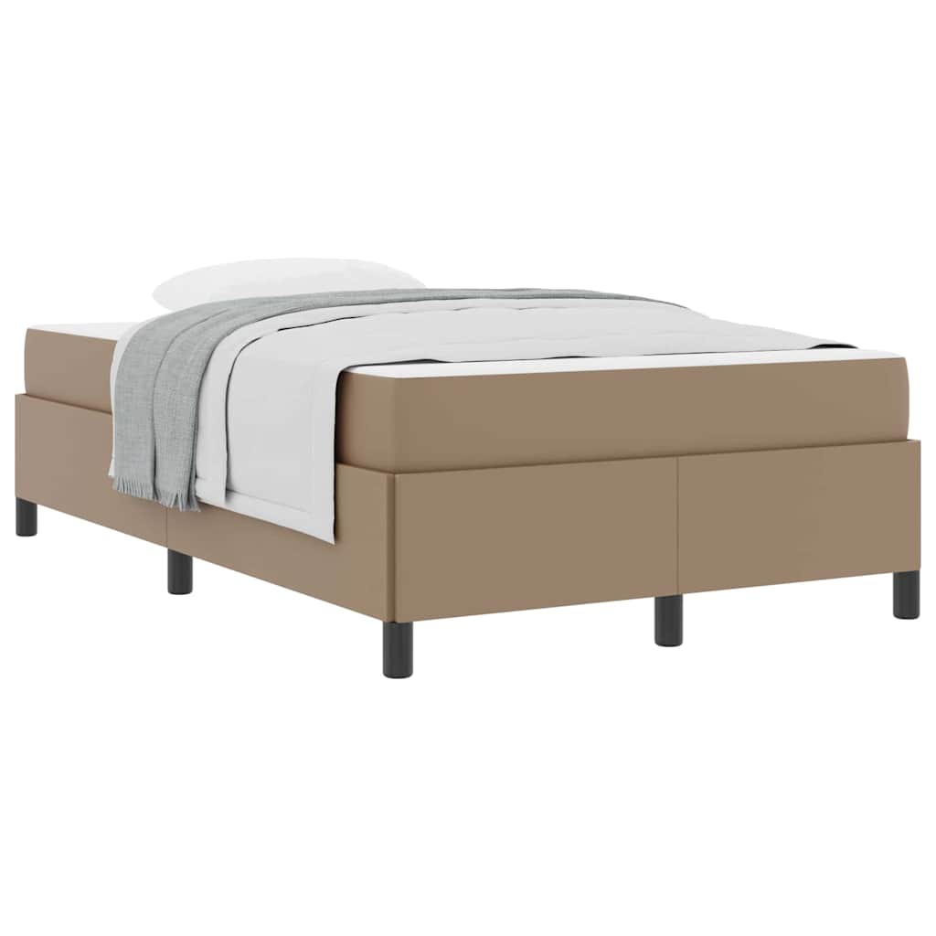 vidaXL Cadru de pat cu saltea cu saltea Cappuccino 120 x 190 cm