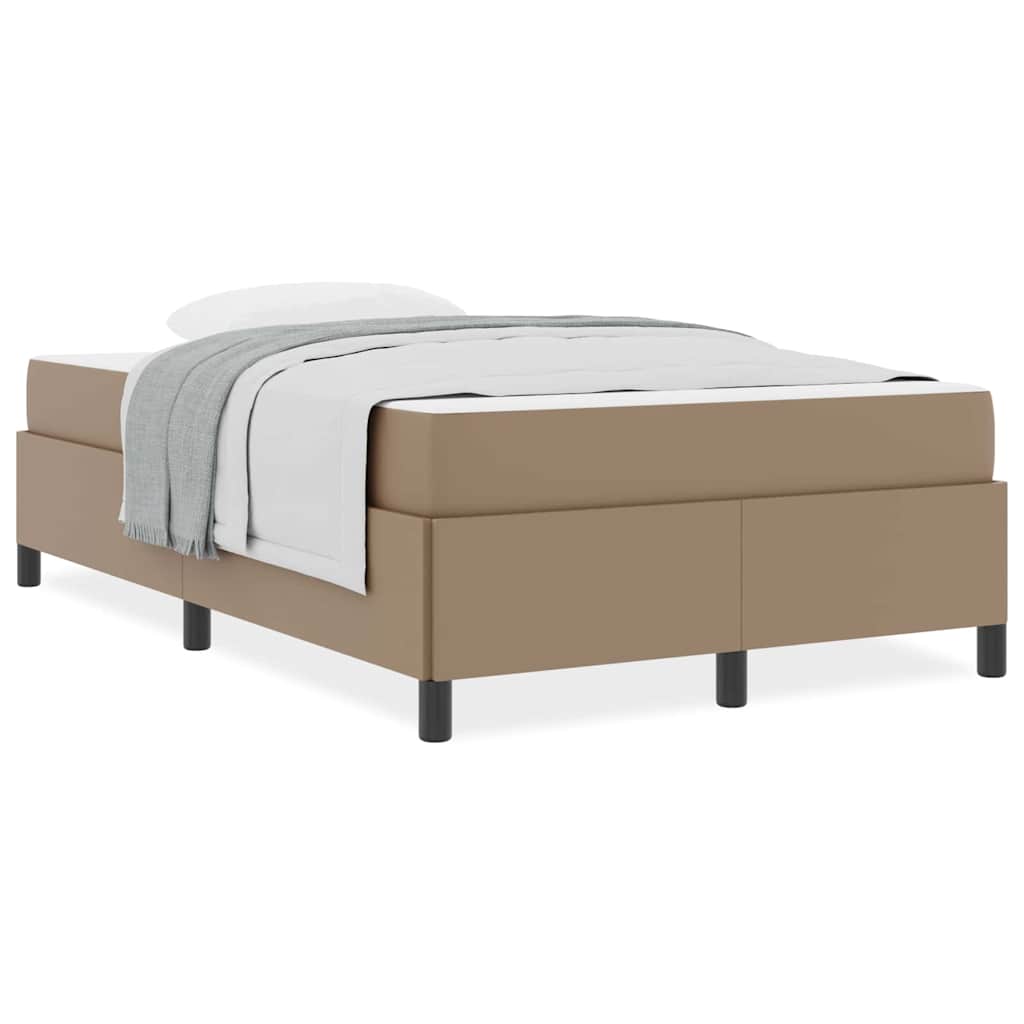 vidaXL Cadru de pat cu saltea cu saltea Cappuccino 120 x 190 cm