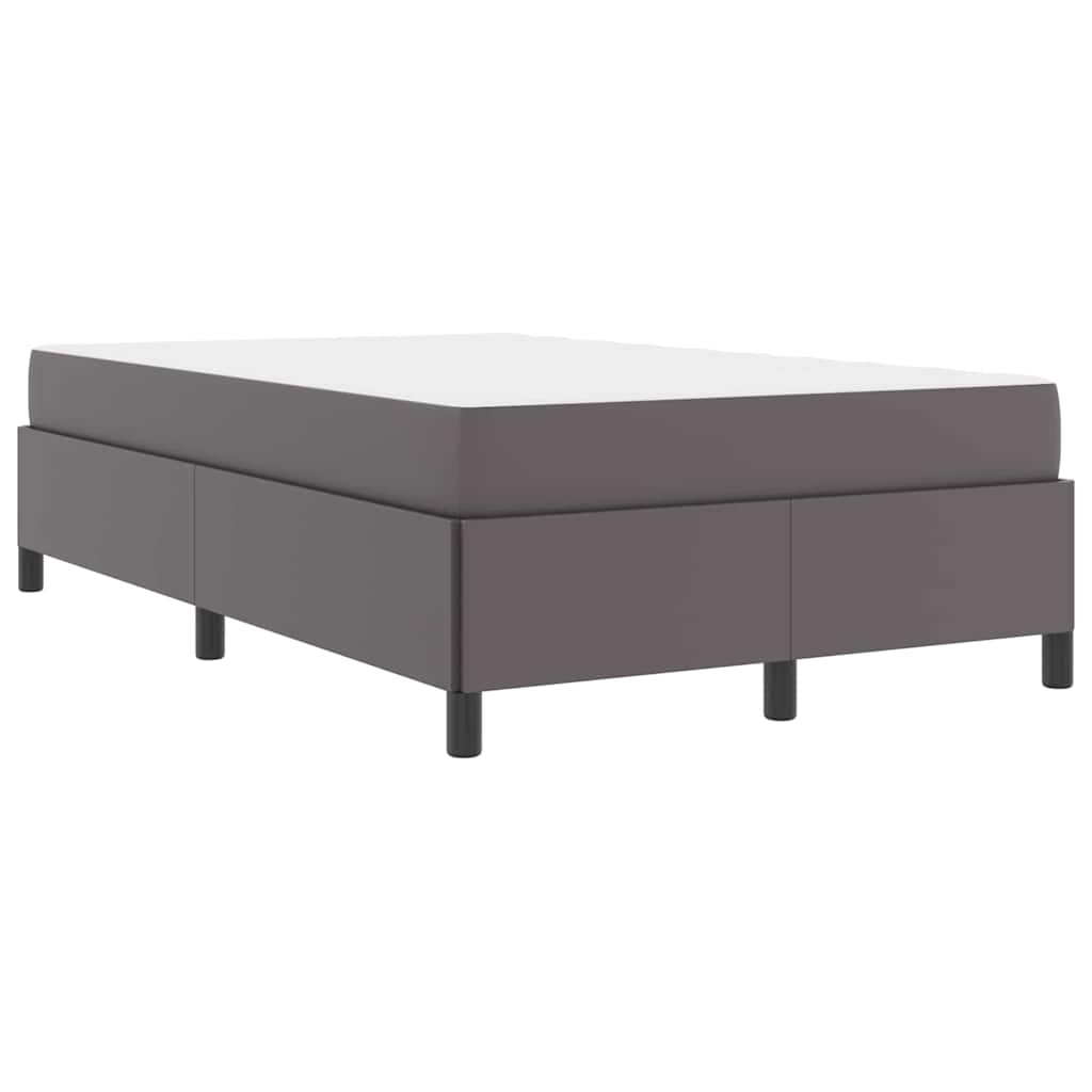 vidaXL Cadru de pat cu saltea Gri 120 x 200 cm Piele artificială