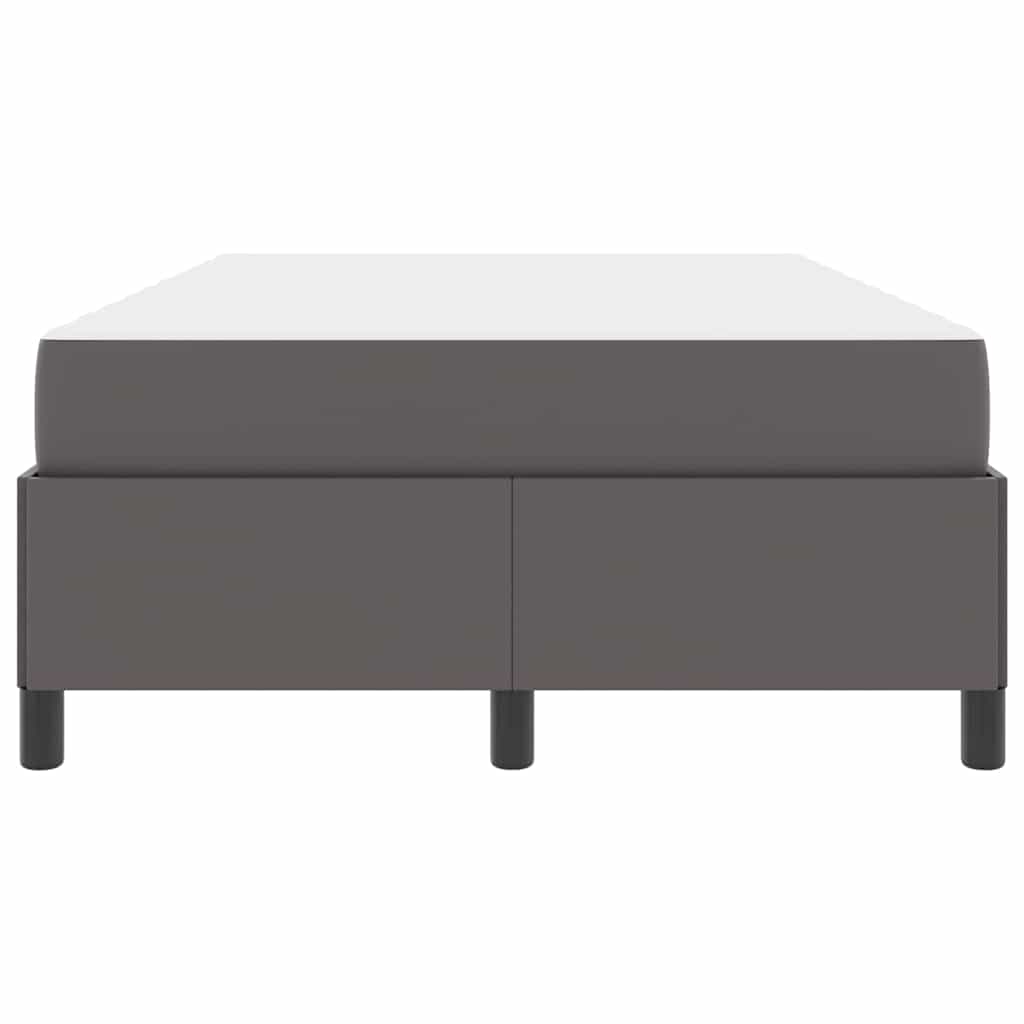 vidaXL Cadru de pat cu saltea Gri 120 x 200 cm Piele artificială