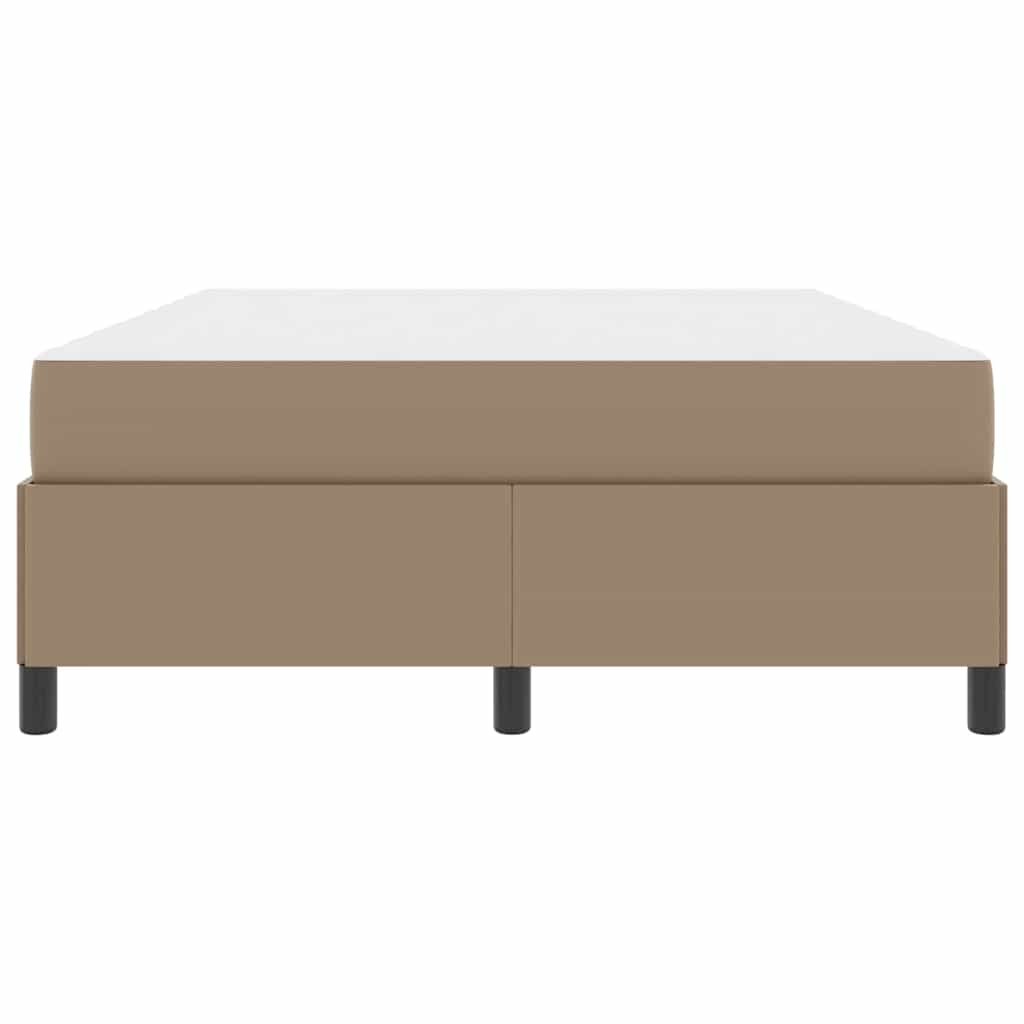 vidaXL Cadru de pat cu saltea cu saltea Cappuccino 140 x 190 cm