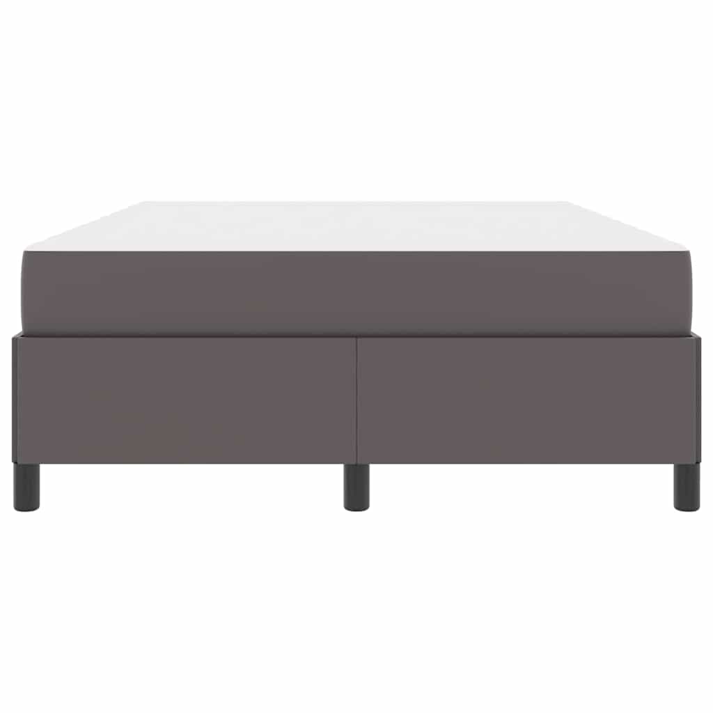 vidaXL Cadru de pat cu saltea Gri 140 x 200 cm Piele artificială