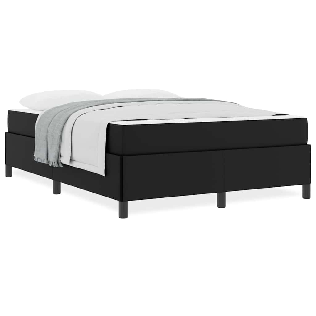 vidaXL Cadru de pat cu saltea Negru 160 x 200 cm Piele artificială