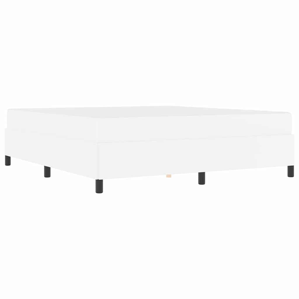 vidaXL Cadru de pat cu saltea Alb 180 x 200 cm Piele artificială