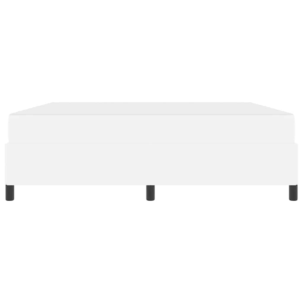 vidaXL Cadru de pat cu saltea Alb 180 x 200 cm Piele artificială