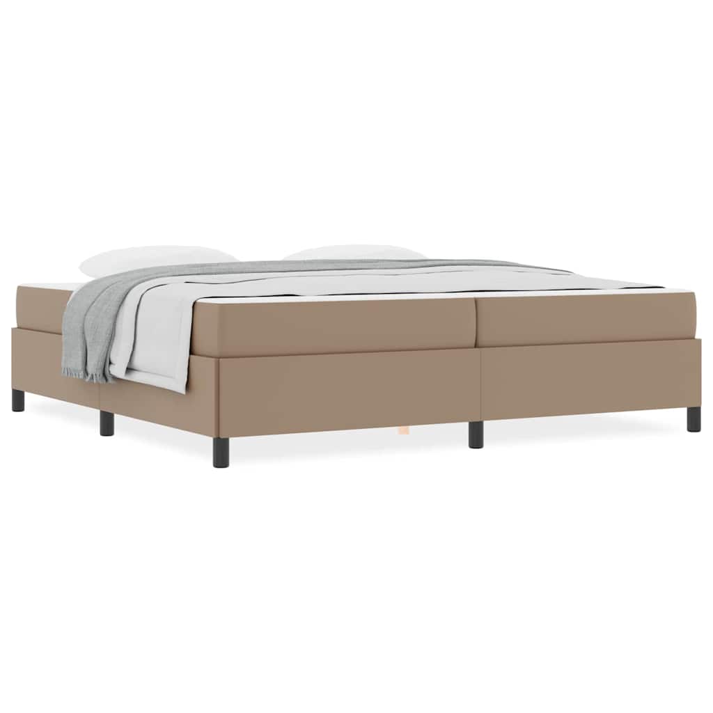 vidaXL Cadru de pat cu saltea cu saltea Cappuccino 200 x 200 cm