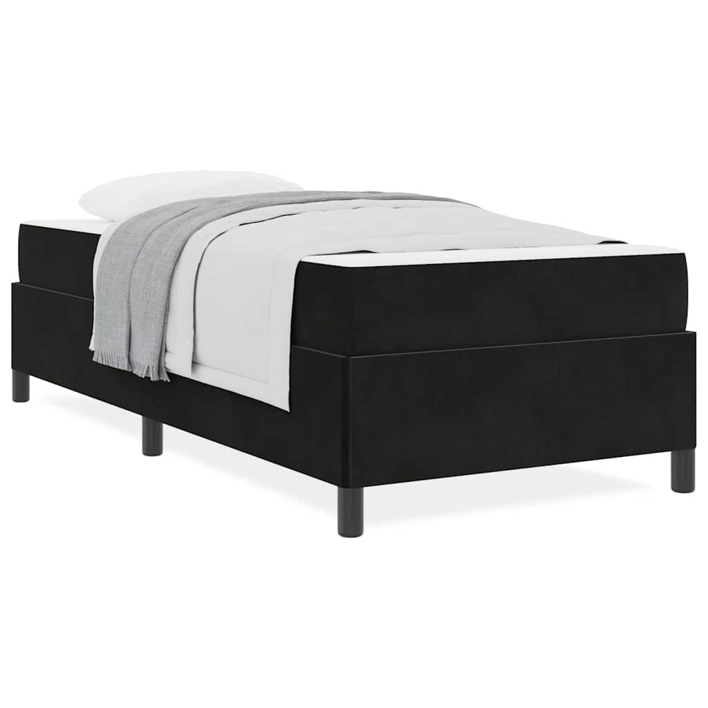 vidaXL Cadru de pat cu saltea Negru 80 x 200 cm țesătură