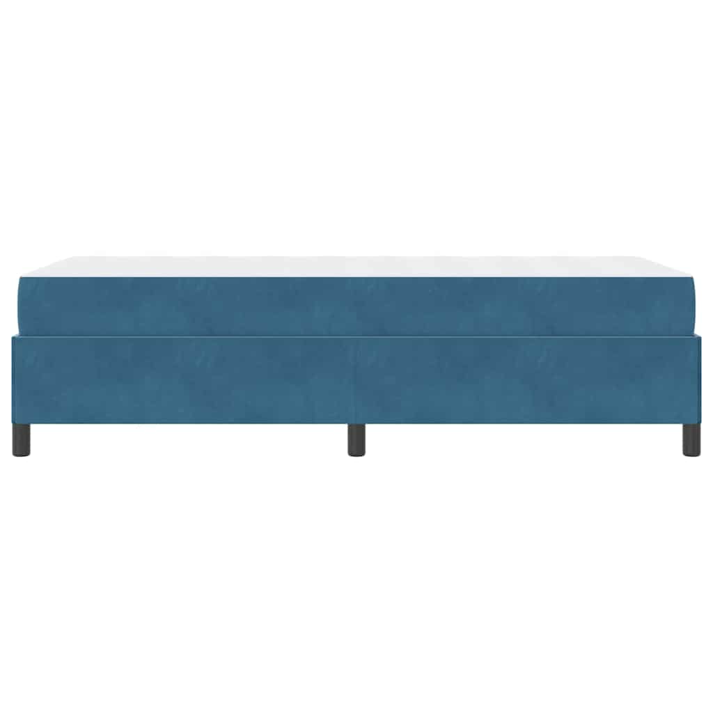 vidaXL Cadru de pat Albastru închis și alb 90 x 190 cm Catifea