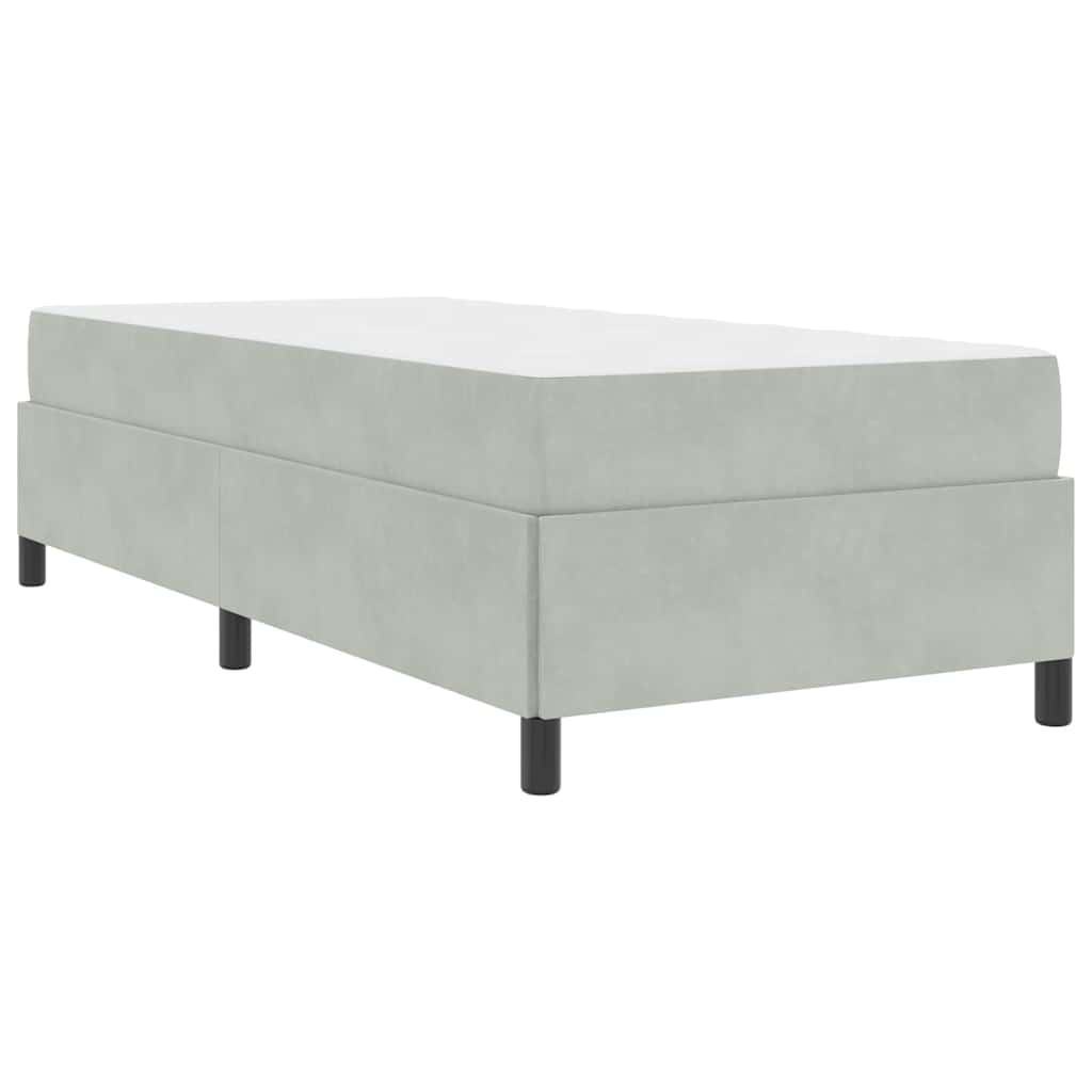 vidaXL Cadru de pat Gri deschis, gri și alb 90 x 200 cm Catifea