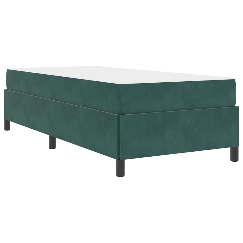 vidaXL Cadru de pat Verde închis, verde și alb 90 x 200 cm Catifea