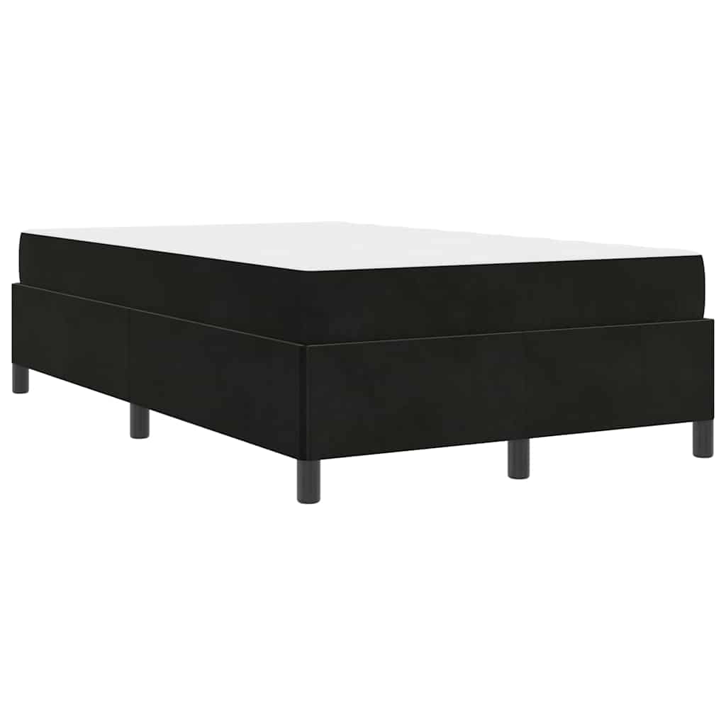 vidaXL Cadru de pat cu saltea Negru și Alb 120 x 190 cm Catifea