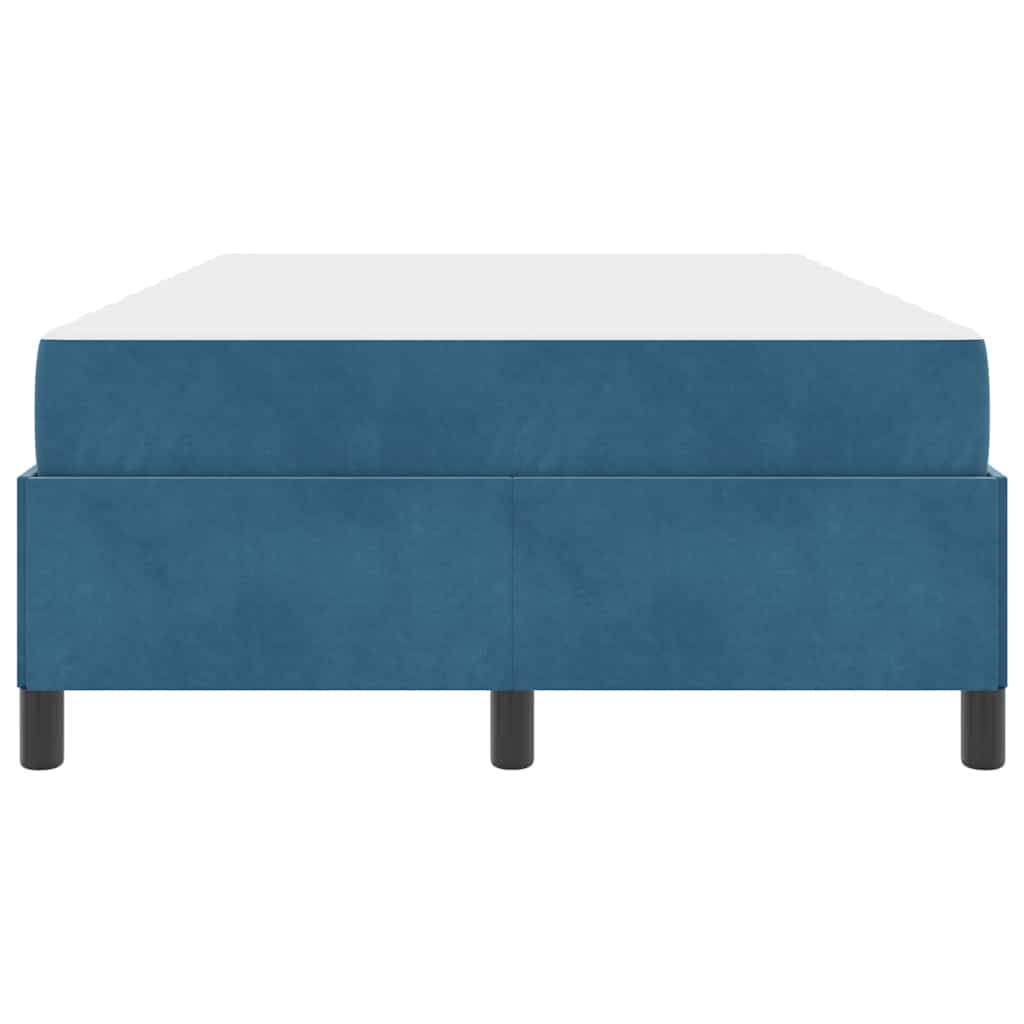 vidaXL Cadru de pat cu saltea Albastru închis 120 x 190 cm țesătură