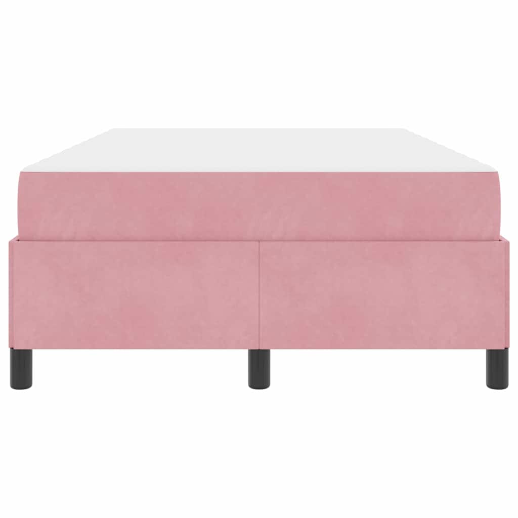vidaXL Cadru de pat cu saltea Roz 120 x 190 cm țesătură