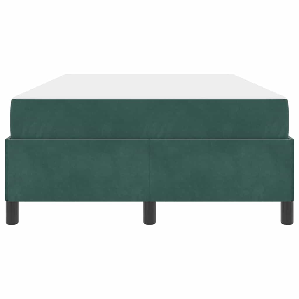 vidaXL Cadru de pat cu saltea Verde închis 120 x 200 cm țesătură