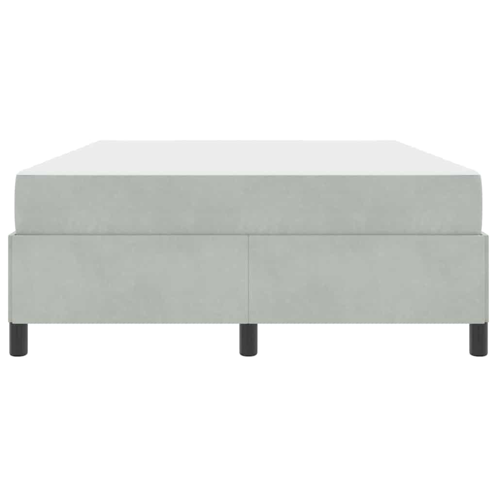 vidaXL Cadru de pat cu saltea Gri deschis și gri 140 x 190 cm Catifea