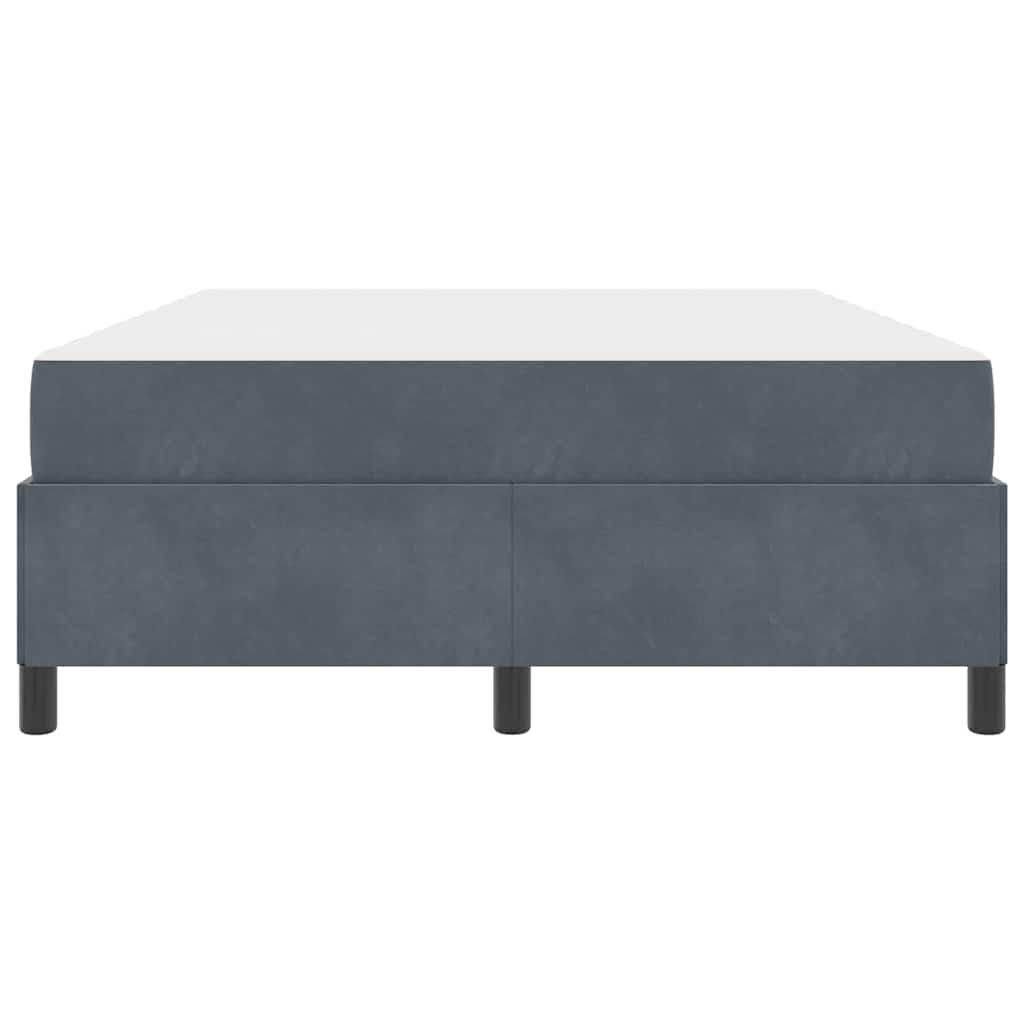 vidaXL Cadru de pat cu saltea Gri închis 140 x 190 cm țesătură