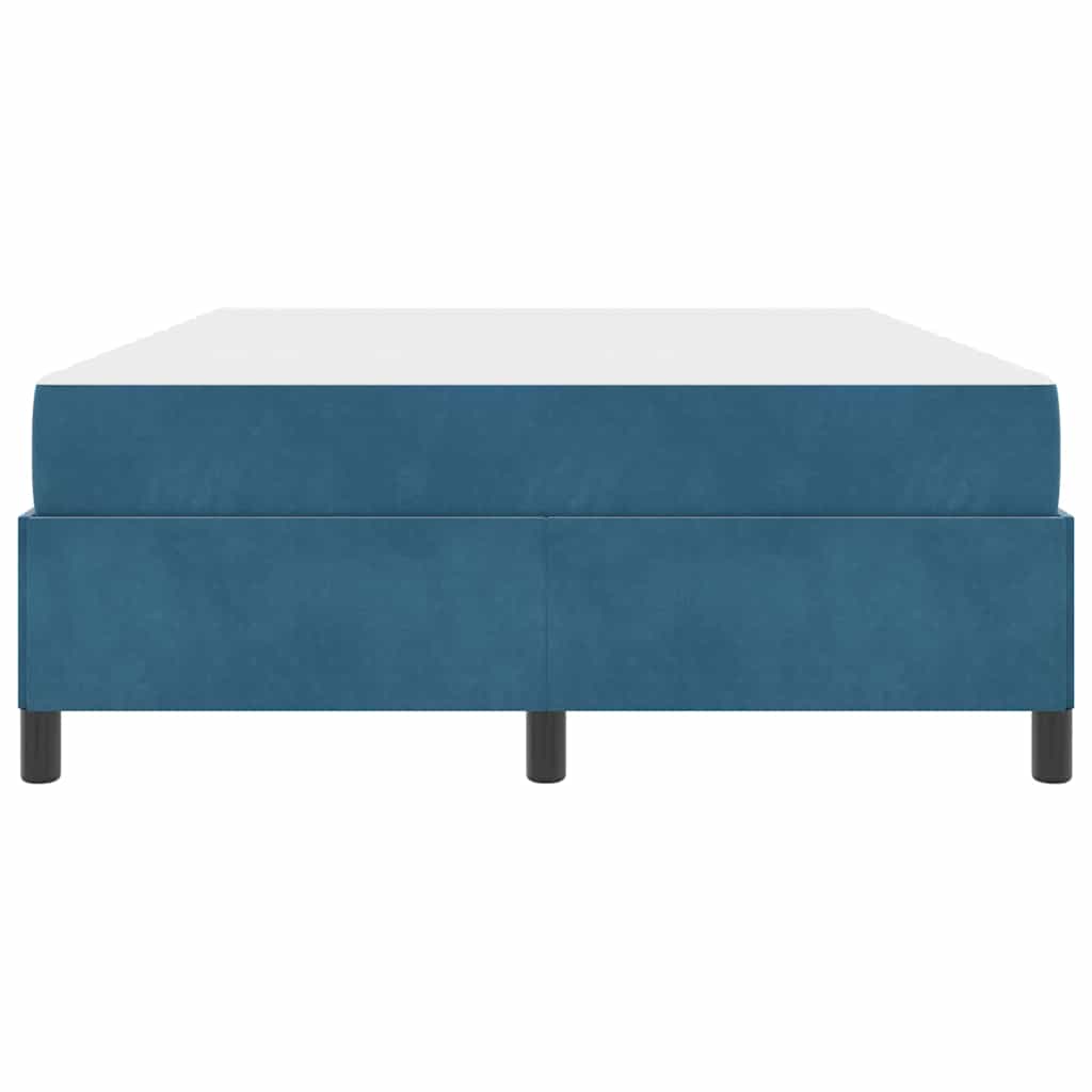 vidaXL Cadru de pat cu saltea Albastru închis 160 x 200 cm țesătură