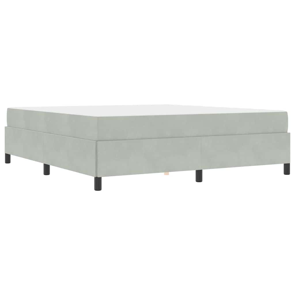 vidaXL Cadru de pat Gri deschis, gri și alb 180 x 200 cm Catifea