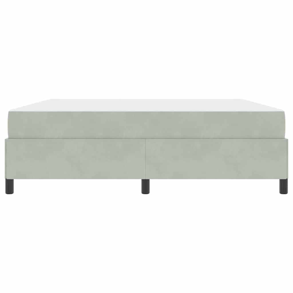 vidaXL Cadru de pat Gri deschis, gri și alb 180 x 200 cm Catifea