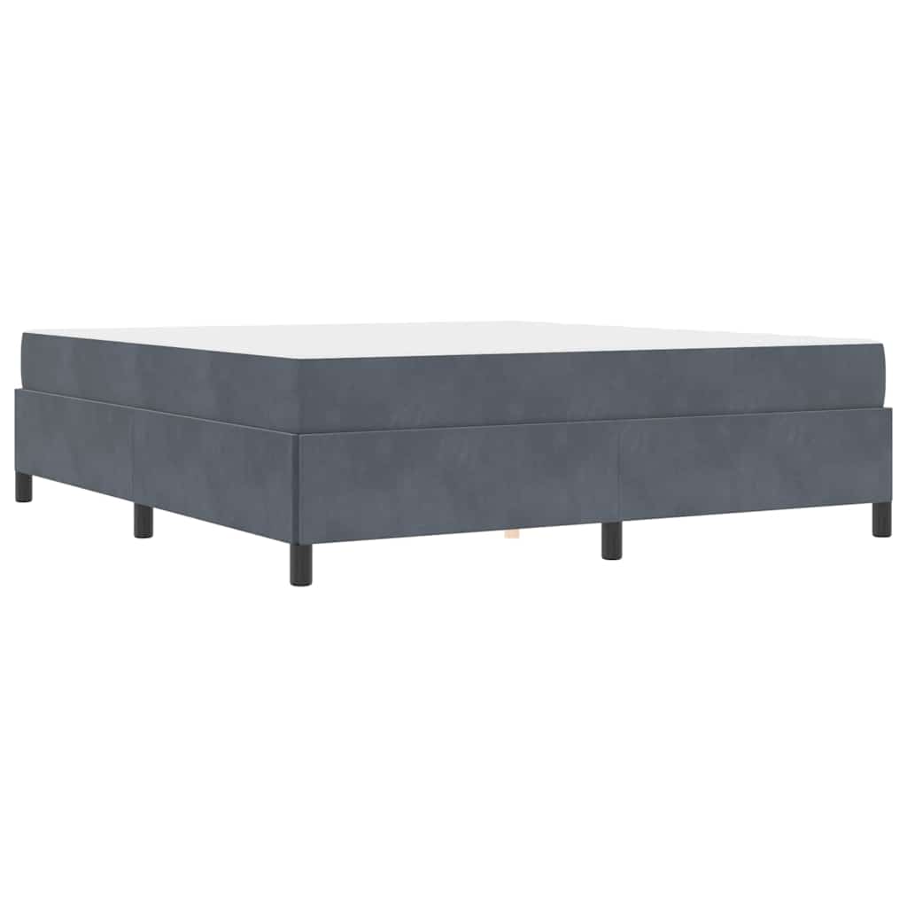 vidaXL Cadru de pat Gri închis, gri și alb 180 x 200 cm Catifea